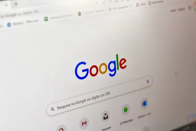 Page d'accueil Google ouverte sur navigateur.